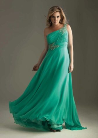 Chiffon evening dress for full
