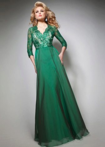 Summer evening dress made of chiffon