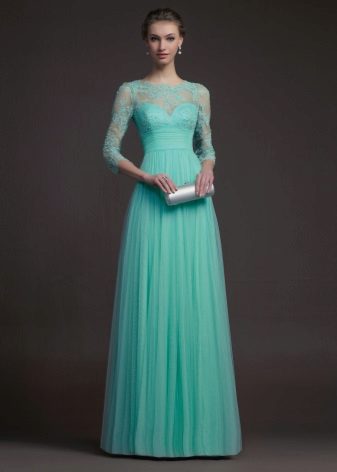 Green evening dress