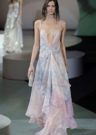evening dress from Armani transparent