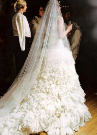 Wedding dress by Elizabeth Hurley from Versace