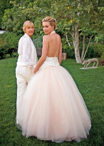 Portia de Rossi Open Back Wedding Dress