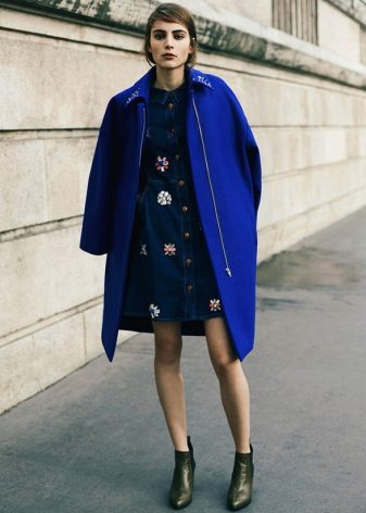 Coat to denim dress