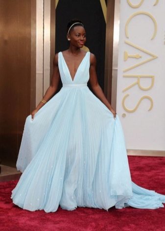 Blue dress maximum length