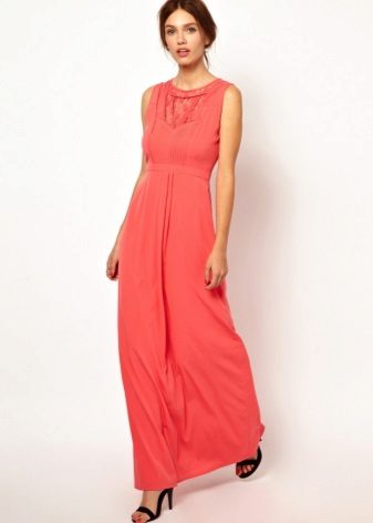 Coral pink-orange dress