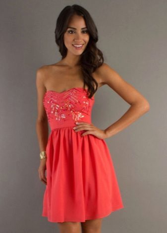 Red-orange coral dress