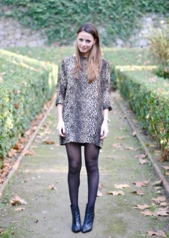 Leopard dress with 3/4 sleeves