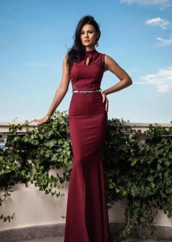 Dress marsala maximum length