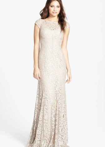 Milky Long Lace Dress
