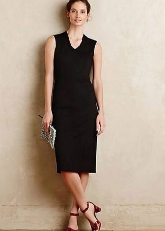 Office dress from dense fabric