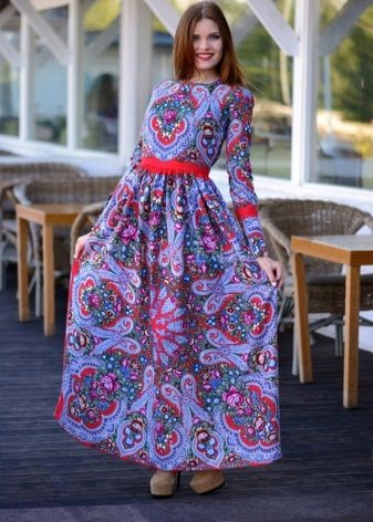 Russian national modern long dress