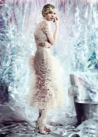 A Dress from Pearls and Feathers of Heroine Daisy from The Great Gatsby movie