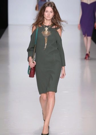 Deep Lichen Green Color Dress
