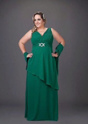 Knitted dress in the Greek style for full