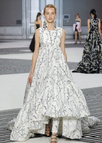 Short front long a-silhouette dress