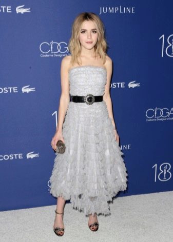 Kiernan Shipka in Alexander McQueen