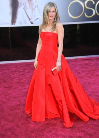 Red A-Line Long Dress