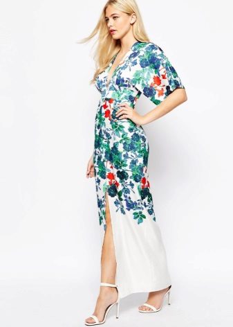 Floral Print Kimono Dress