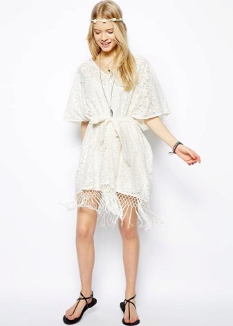 Cotton kimono dress