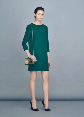 Three Quarter Straight Silhouette Dress