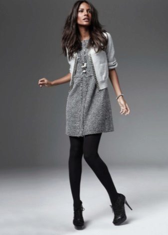 Dress tunic with cardigan