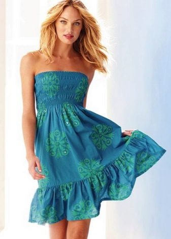 Skirt dress with elastic