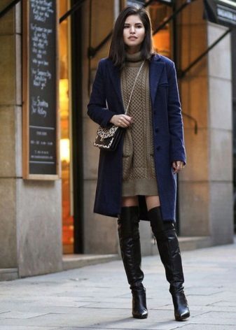 Casual warm sweater dress