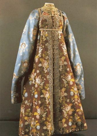 Russian folk sundress with long sleeves