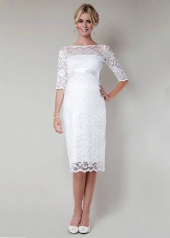 Medium Length Maternity Wedding Dress