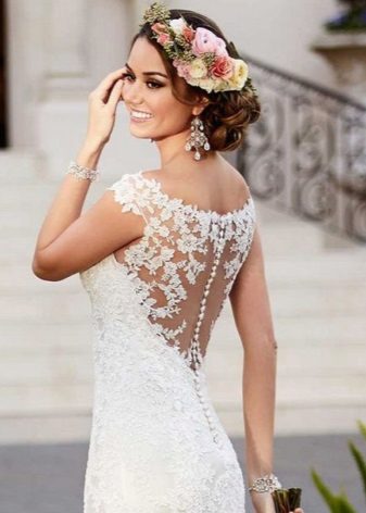 Jewelery from stones for a wedding dress-case