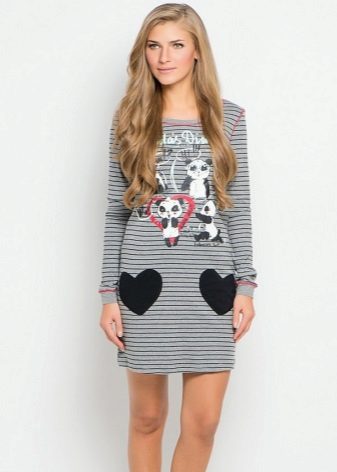 Home dress with children's pattern
