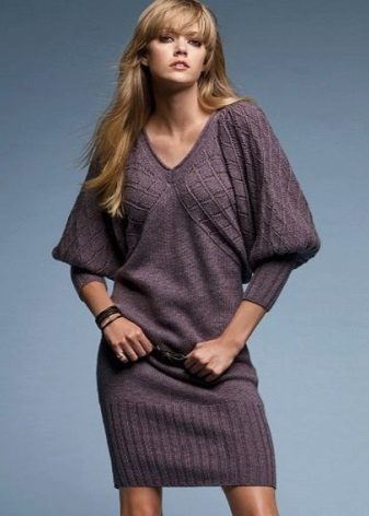 Violet knit dress bat