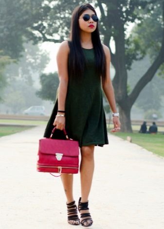 Scarlet to military style dress