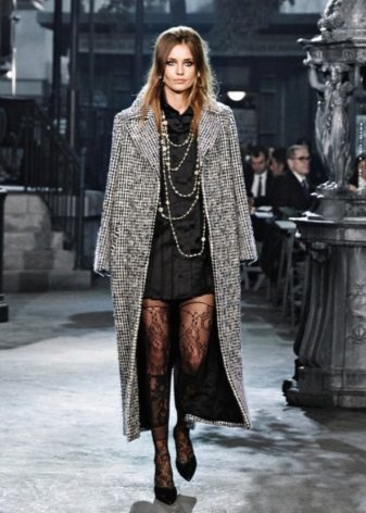 Coat to black short dress