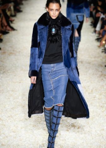 denim pencil skirt from pieces