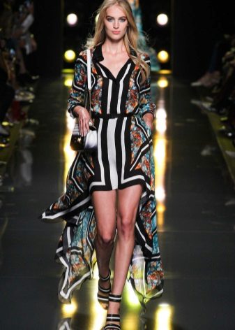 Fashionable chiffon long dress of spring-summer 2016 season