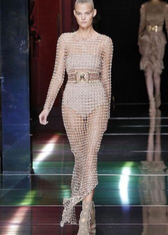 Fashionable mesh dress for spring-summer 2016