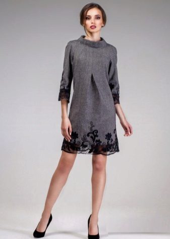 tweed lace dress