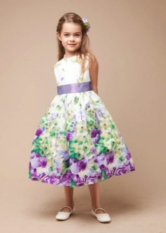 Graduation dress in kindergarten with a print