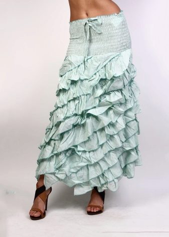 long skirt with a lot of flounces