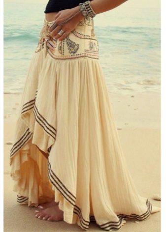 Asymmetric chiffon skirt