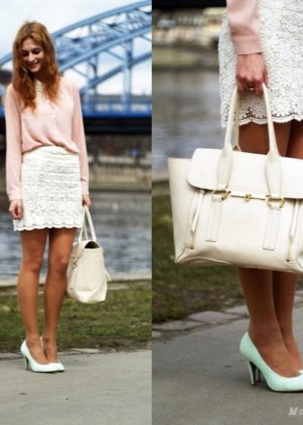 white lace pencil skirt