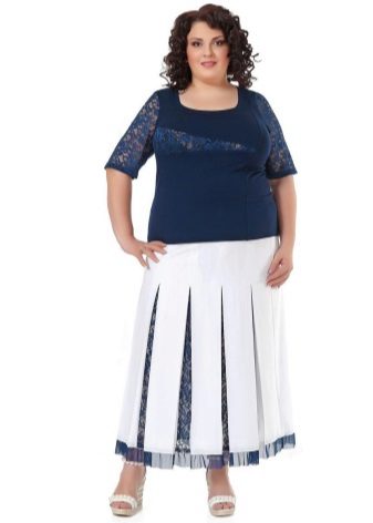 A-shaped pleated skirt for obese women