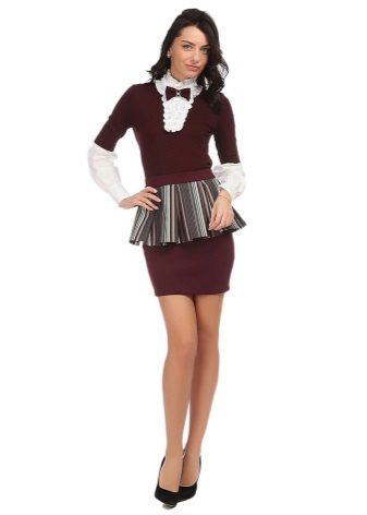 micro skirt with frill at the waist