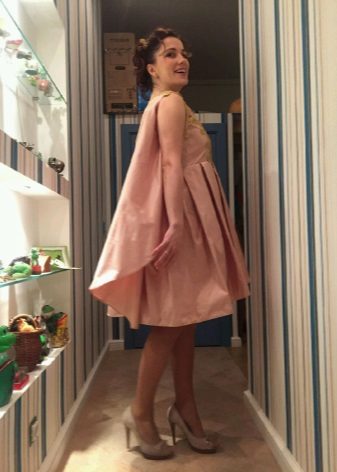 peach taffeta gown for prom