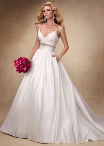 romantic taffeta wedding dress