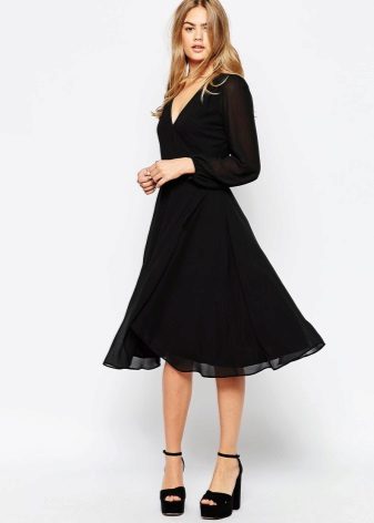 black midi skirt