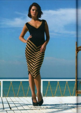 diagonal striped skirt