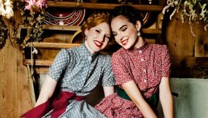 Dresses from coarse calico