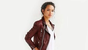 Brown leather jacket
